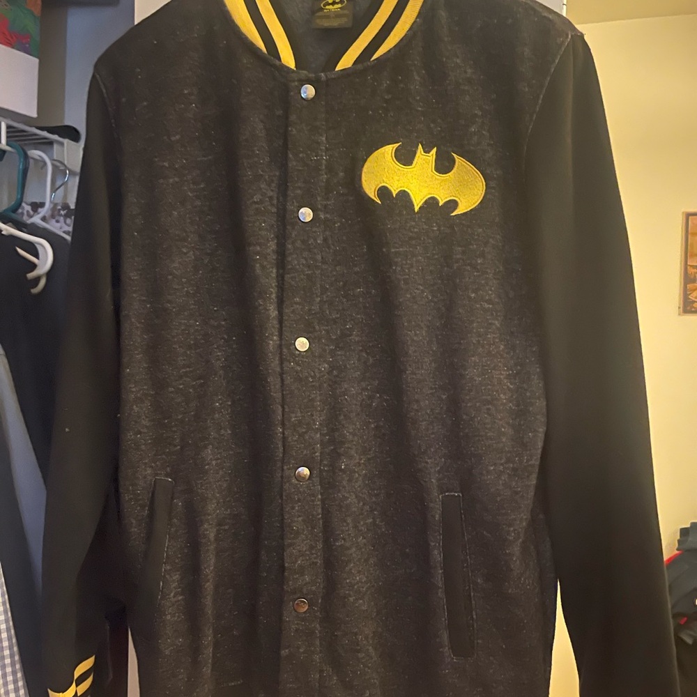 Black and Yellow Batman Varsity Jacket